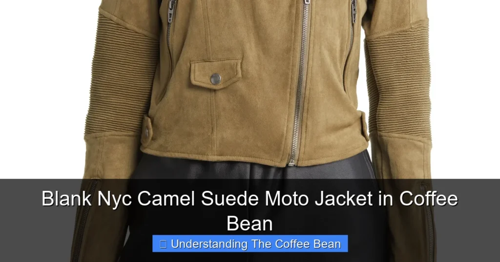 Blank Nyc Camel Suede Moto Jacket in Coffee Bean