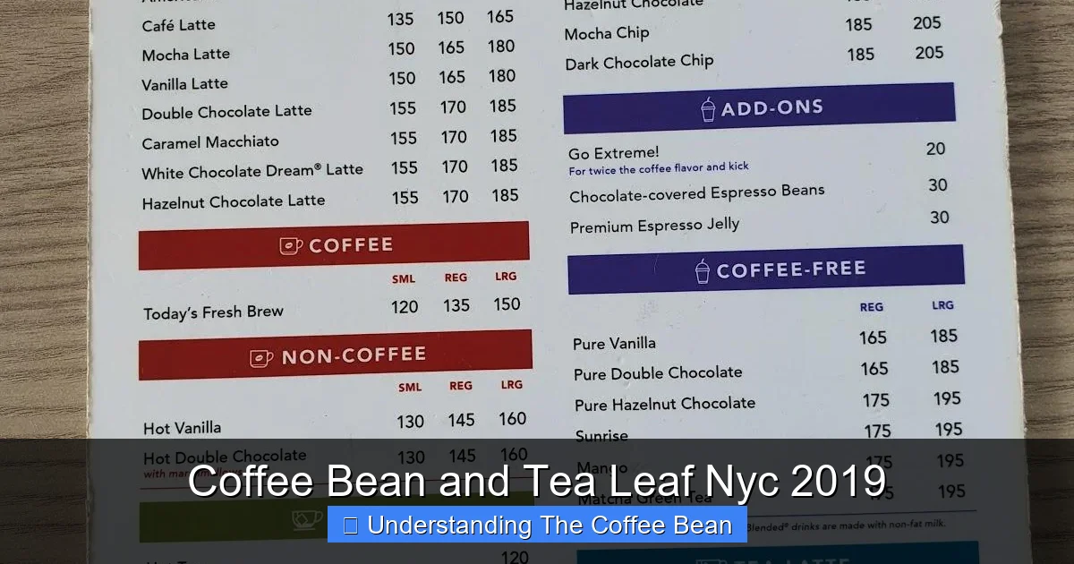 Coffee Bean and Tea Leaf Nyc 2019