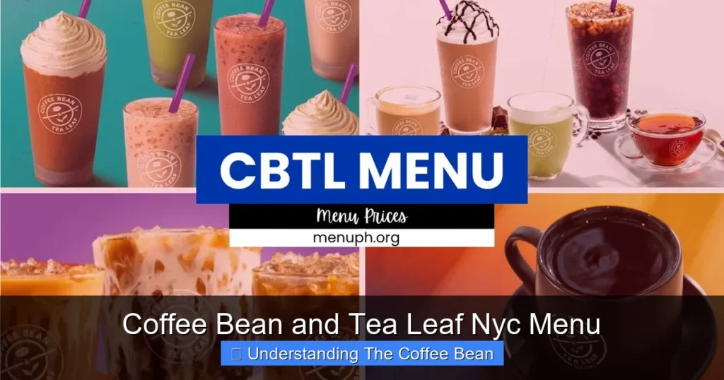Coffee Bean and Tea Leaf Nyc Menu
