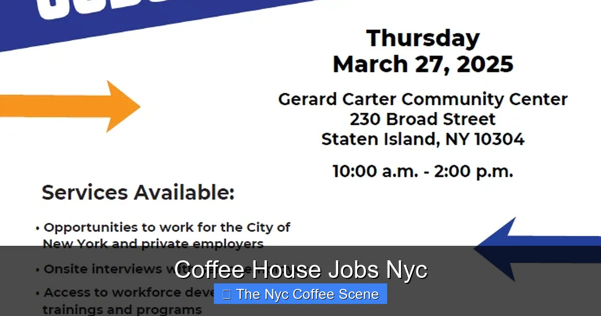 Coffee House Jobs Nyc