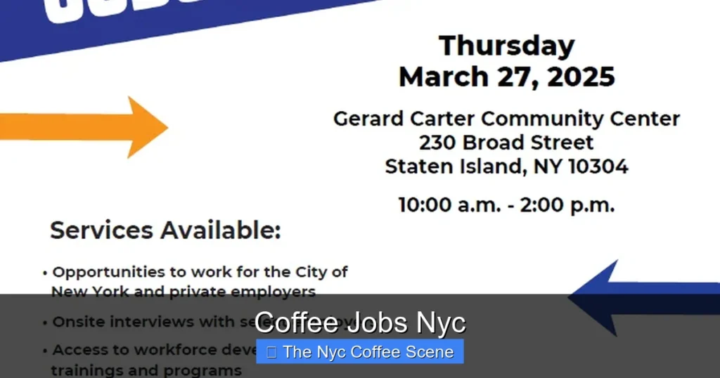 Coffee Jobs Nyc